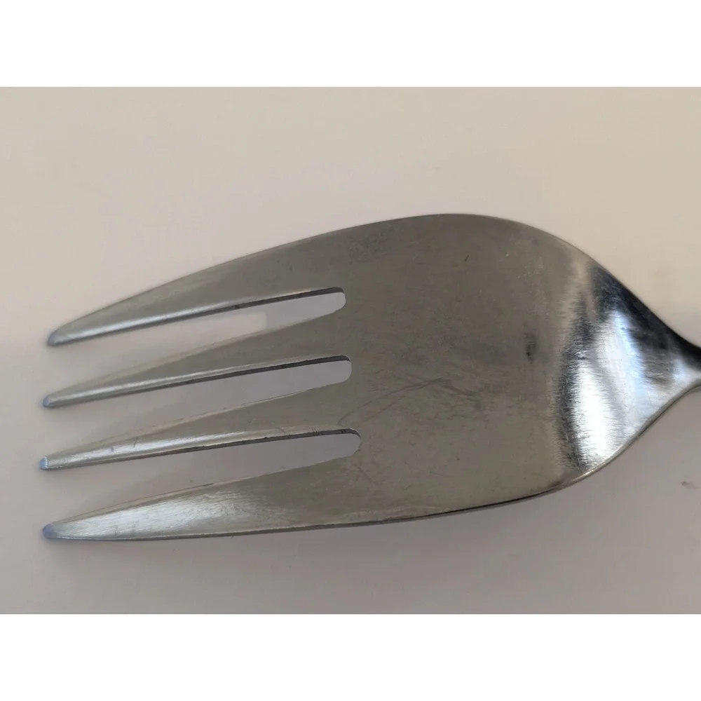 Oneida Northland DANISH FLING Large Serving Fork Burnished Stainless Flatware